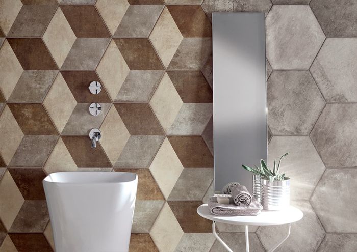 Stoneware Fioranese Heritage Deco Exagona Texture 3 34.5x40 / Fioranese Heritage Deco Exagona Texture 3 34.5x40 (HET3EX)