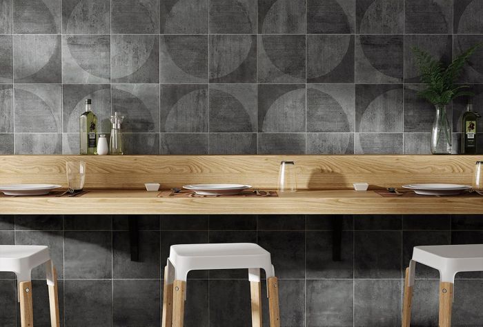 Stoneware Equipe Urban Hexagon Melange Dark 25.4x29.2 / Equipe Urban Hexagon Melange Dark 25.4x29.2 (23604)