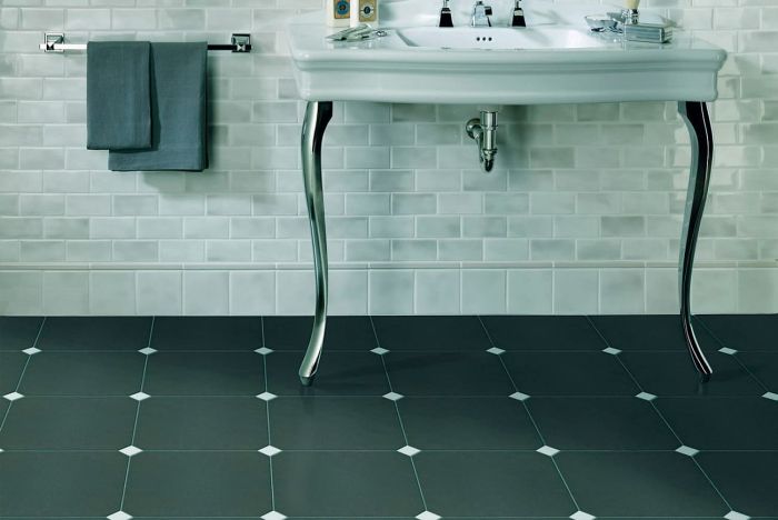 Porcelain stoneware Grazia Ceramiche Retro Coal Ottagono 20x20 / Grazia Ceramiche Retro Coal Ottagono 20x20 (REO2)