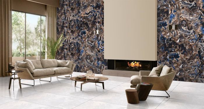 Porcelain stoneware Bluezone Bluezone Alabaster Sky Glossy 60x120 / Bluezone Bluezone Alabaster Sky Glossy 60x120 (BZ76609)