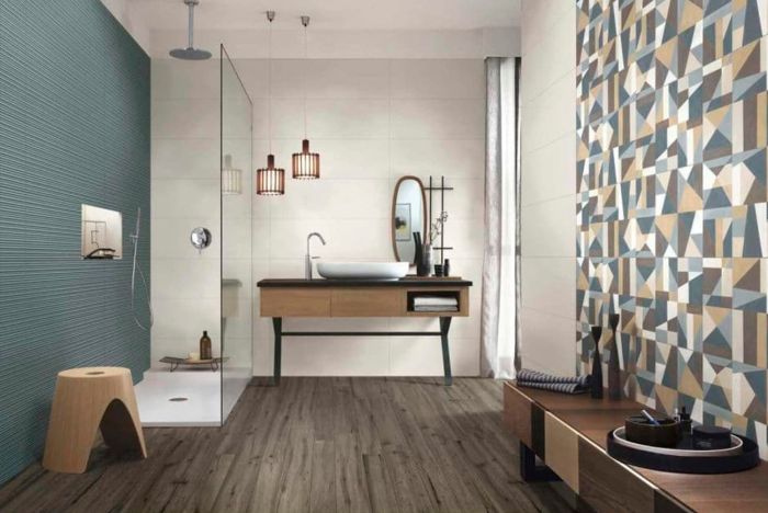 Tile Marazzi Colorplay Blue Struttura Cabochon 3D 30x90 / Marazzi Colorplay Blue Struttura Cabochon 3D 30x90 (M4KZ)