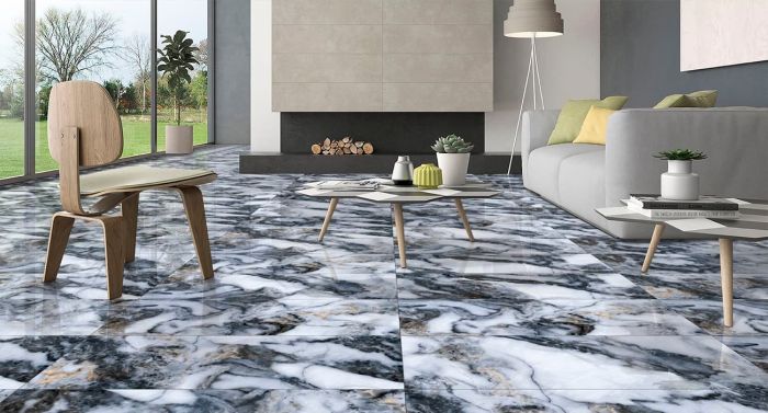 Porcelain stoneware Bluezone Bluezone Alabaster Sky Glossy 60x120 / Bluezone Bluezone Alabaster Sky Glossy 60x120 (BZ76609)