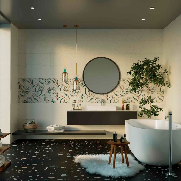 Porcelain stoneware Creto Cray Light Geometry 30x60 / Creto Cray Light Geometry 30x60 (NB_P0023)