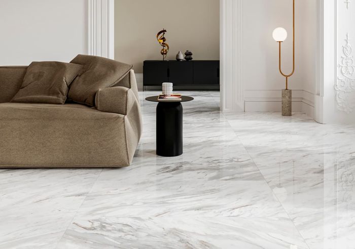 Porcelain stoneware DecoVita Bianco Carrara Full Lappato 60x120 / DecoVita Bianco Carrara Full Lappato 60x120 (300016900)