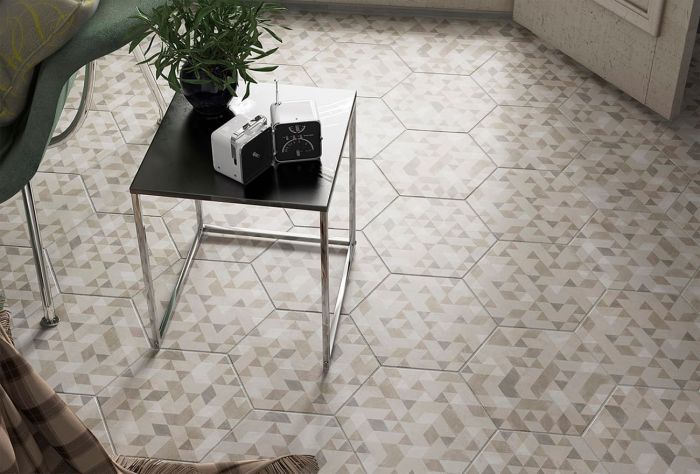 Stoneware Equipe Urban Hexagon Melange Dark 25.4x29.2 / Equipe Urban Hexagon Melange Dark 25.4x29.2 (23604)