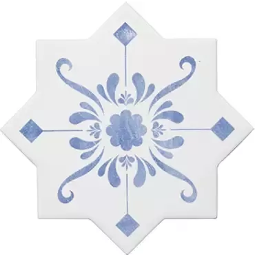 Stoneware Cevica Becolors Star Dec. Stencil Electric Blue 13.25x13.25 / Cevica Becolors Star Dec. Stencil Electric Blue 13.25x13.25 (CV67389)