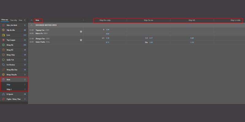 Loi cc kèo Tài Xu Bida 