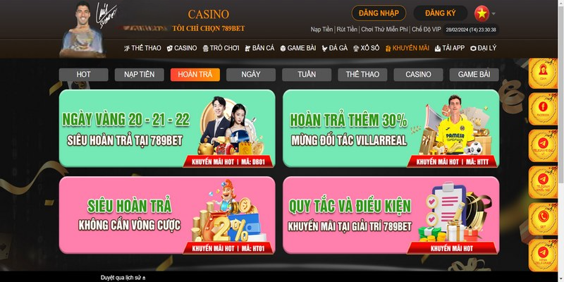 Các bc tham gia các chng trình u d~ai ca trang game 789bet